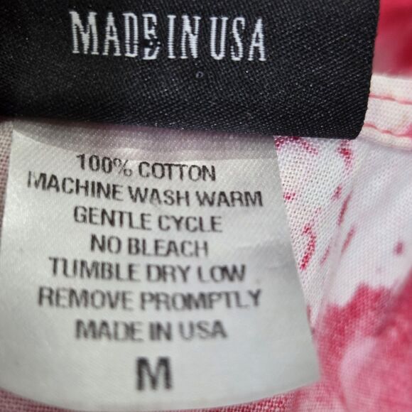 Retrolicious Vintage Pink Tulips Cotton Fit & Flare Dress Retro Style Size M USA - Picture 5 of 10